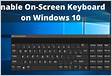 How to Access the Onscreen Keyboard